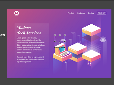 Screen Shot 2018 02 12 At 10.48.20 isometric landing page vector