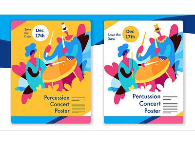 Concert poster draft 1 affinitydesigner colorful colormix concert drum illustration landing page music percussion poster vector