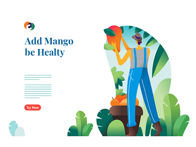 Mango, who loves it affinitydesigner agriculture branding design hero banner illustration landing page mango vector web