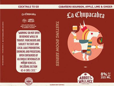 La Chupacabra Canned Cocktail aztec branding canned cocktail colorado culture cultures distillery label design labels mexico product design