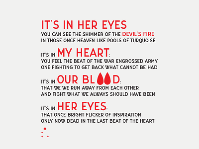 It's in Her Eyes blood design eyes fonts heart poem typography writing