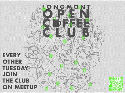 Open Coffee Club club coffee cosolve coworking illustrator meetup people qr code