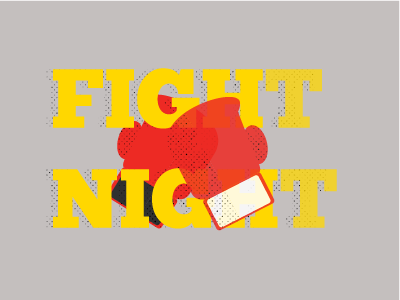 Fight Night design event fight graphics halftone illustrator photography