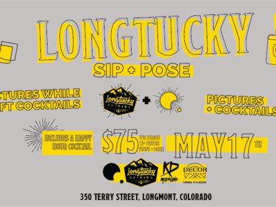 Longtucky Sip + Pose adobe colorado design drinks event marketing events illustrator partnership photography portraits sponsors typography