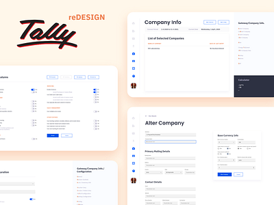 Tally Software - UI ReDesign accounting app design dashboad dashboard ui design finance finance app financial fintech icon money money management tally typography ui uiux ux web app webdesign website