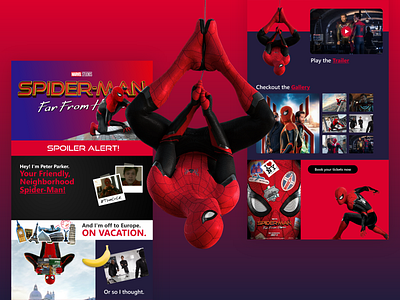 Spiderman Far from Home -Landing Page UI - Daily UI 003