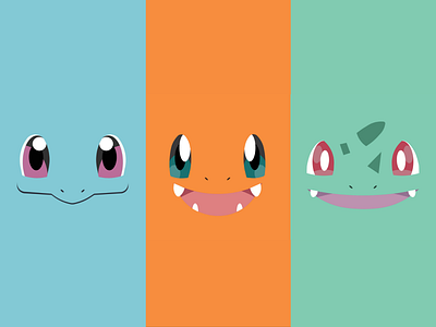 kanto starter pokemon wallpaper