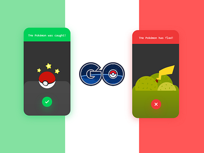 Pokemon Go - Success/Failure - DailyUI 011