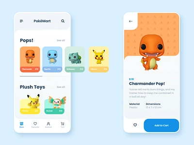 PokeMart UI - Product Page - DailyUI 012 anime app design daily ui dailyui dailyui 012 design illustration logo pokemon shopping shopping cart store ui uiux ux