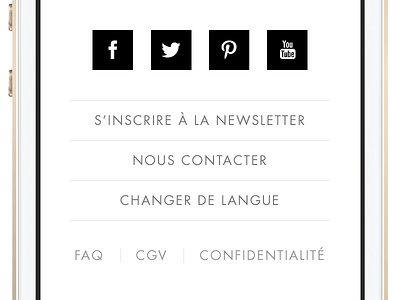 Mobile footer