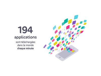 Applications download app application data visualization dataviz download illustration mobile smartphone