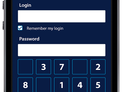 Mobile log in application field form iphone keypad log in mobile sign in smartphone