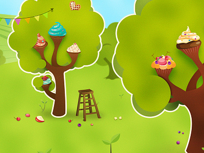 Cupcakes trees cake candy candy crush cupcake cupcakes garden orchards sweet trees