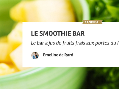 Projet candidat badge candidate fruit project rambla smoothie ui