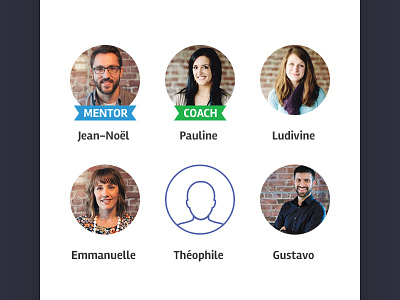 Friends list avatar coach design friends list mentor mobile responsive round ui