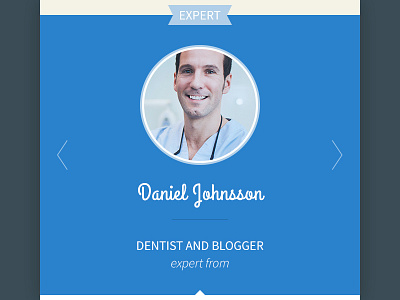 Expert blue dentist expert medical mobile slider