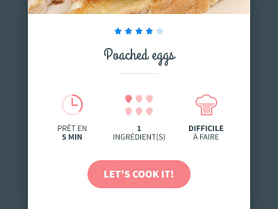 Recipe cook cta ingredients mobile rating recipe ui