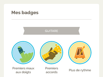 Badges badges e learning gamification guitar learn music progress