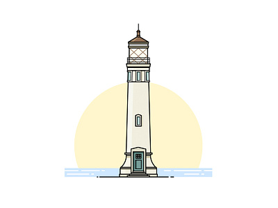 Lighthouse illustration line art minimal simple vector vector illustration