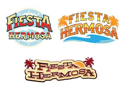 Fiesta Hermosa Logos illustrator logo vector vector logo