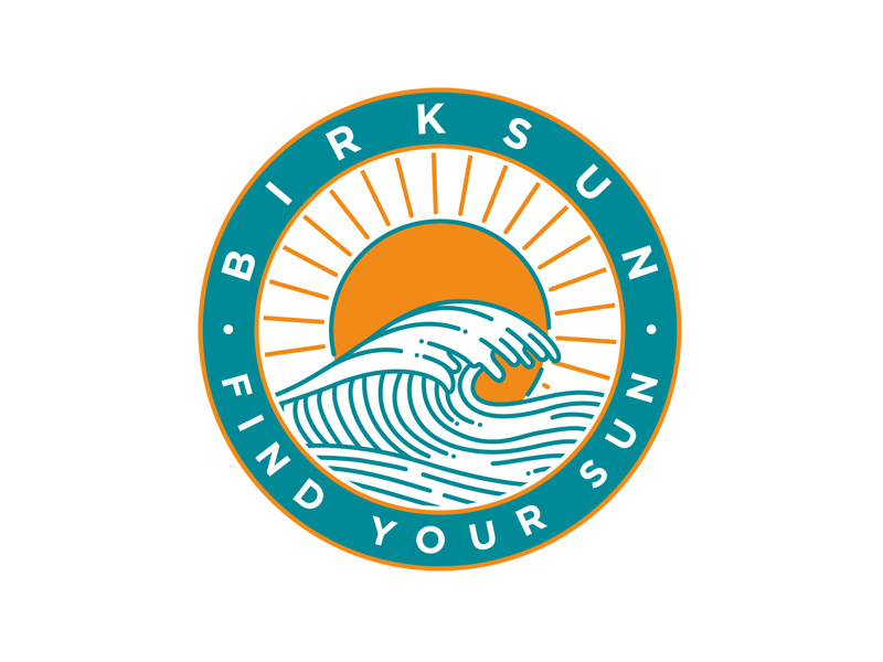 Birksun Find Your Sun Sticker letters typography lettering hand lettering type minimal simple line art illustration vector vector illustration