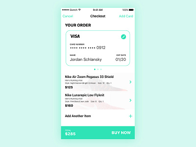 Daily UI :: 002 Credit Card Checkout credit card checkout daily ui sketch ui user interaction visual design