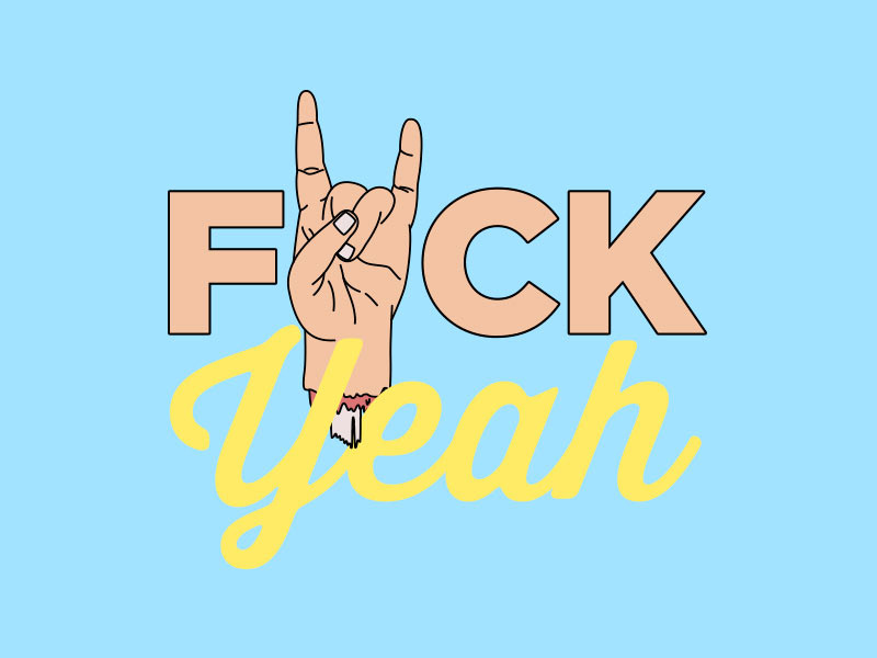 F Yeah vector illustration illustrator