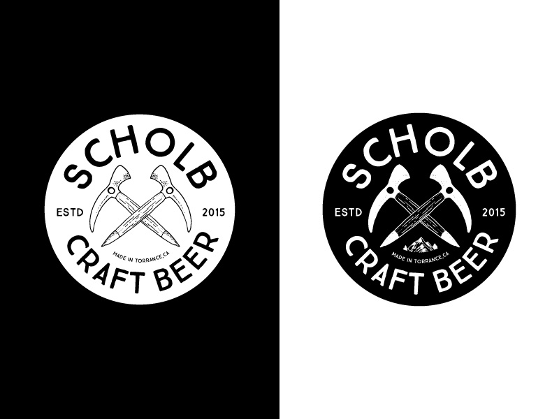 Scholb Hikers Pickaxe Round illustrated type typography letters lettering type illustration logo