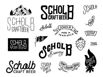 Scholb Brewery Illustrations and Marks artwork drawing graphic design illustration illustrator line art sketch vector