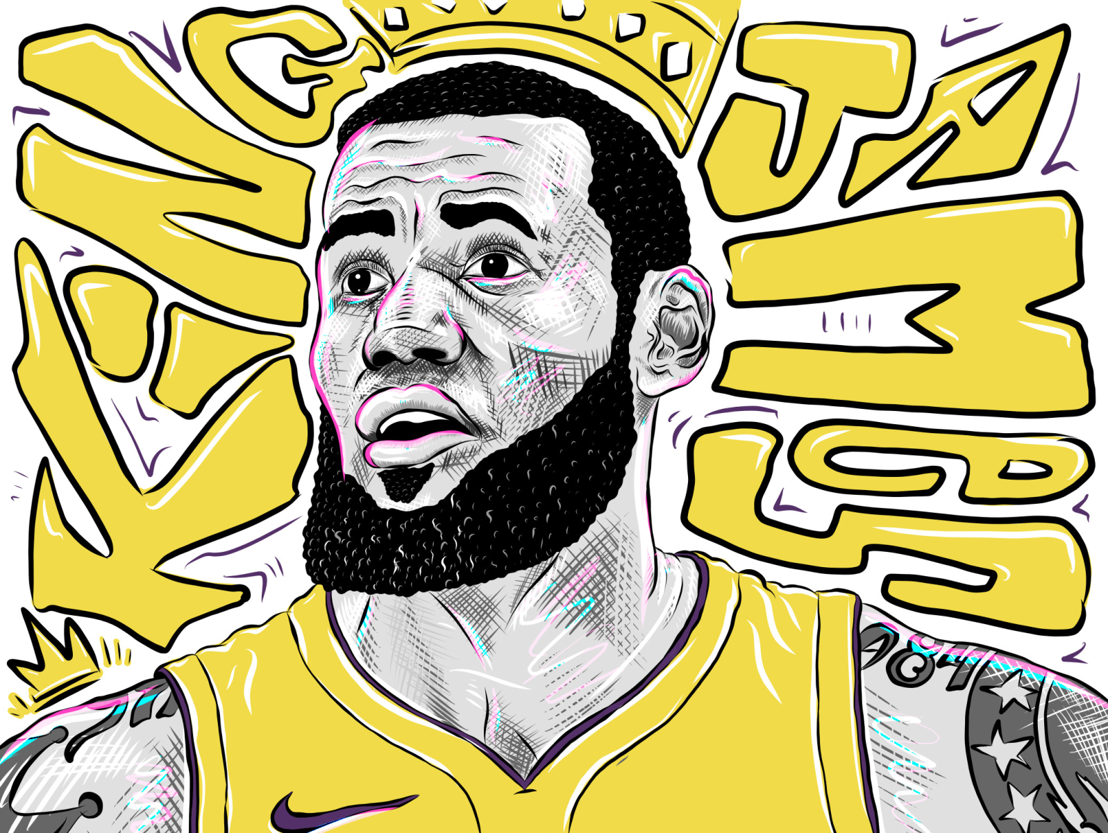 LeBron James vector sketch illustration, isolated style. 8165970 Vector Art  at Vecteezy