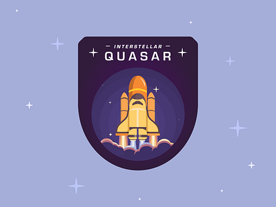 Quasar Badge Logo 3d after effects aftereffects animated gif animation branding design dribbble graphic design illustration logo motion design motion graphics ui visualdesign