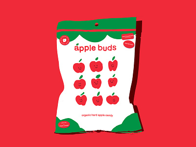 apple buds Candy Packaging apple austinart branding candy childrens illustration digitalart illustration illustrator packagedesign packaging stickers