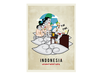 Cultural crisis in Indonesia Poster art crisis culture design expression illustration people poster psa puppet vector