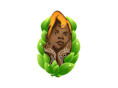 bird child and leaf criticism design fun illustration people racism style vector woman