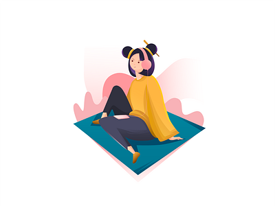 RELAX everyday flatdesign fun illustration people relax style woman