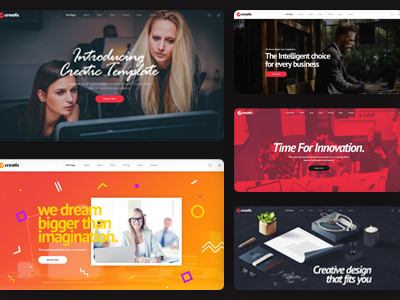 Creatic - One Page Creative Parallax Template agency business corporate landingpage onepage parallax singlepage template