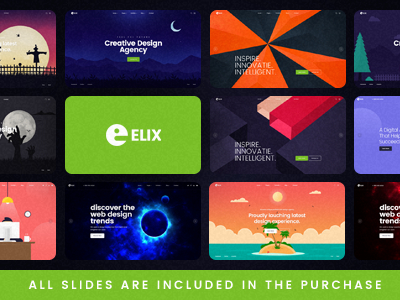 Elix - A Super Template for Designers, Artists and Agencies agency artist business companies corporate designer freelancers illustrations modern personal photographers portfolio projects startups studio