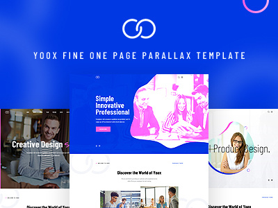 Yoox - Fine One Page Parallax Template agency business corporate landingpage marketing onepage software