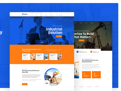 Ostion - Construction & Industry Building Company Template architecture builder construction contractor engineers factory handyman industrial industry remodeling renovation