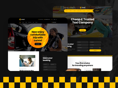 Conexi - Online Taxi Booking Service PSD Template cab carbooking carrental cars privatecarhire taxi taxicompany taxiservice transport