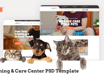 Poopet - Pet Grooming & Care Center PSD Template animals grooming pet adoption pet business petcare pets petshop