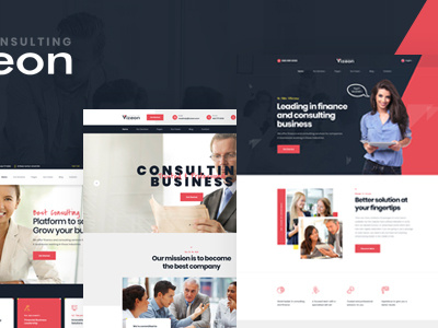 Vizeon - Business Consulting PSD Template advisor agency business consultant consulting corporate finance