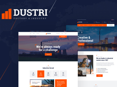 Dustri - Factory & Industrial PSD Template architecture builder building construction construction company contractor engineers factory handyman industrial industrial business industry manufacturing remodeling renovation