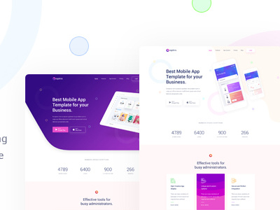 Opins - Creative App Landing Page PSD Template