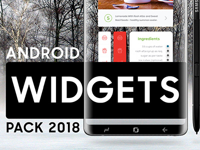ANDROID WIDGETS PACK 2018 android apps galaxy note nougat oreo s8 samaung widget
