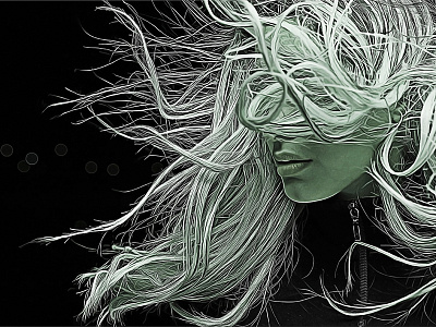 Series of Photo Paintings - the woman with silver hair. art artwork digital hair human painting photo photography photopainting portrait series woman