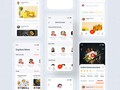 Learn Cooking - Social application for food lovers UI kit