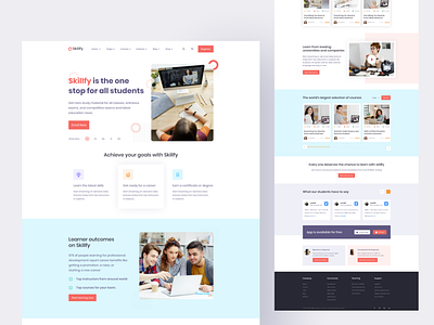Skilify E-Learning Website - Online Course Website Template