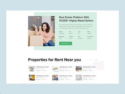 Find hoME design landing landing page ui madbrains proerty real estate redesign rent home rental typography webdesign website design