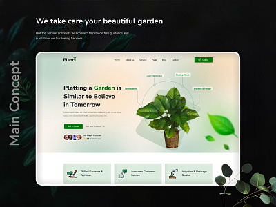 Plantstore – Gardening and Landscaping Figma Template design garden gardening icon illustration landing page landscaping logo nursurry plantstore ui vector